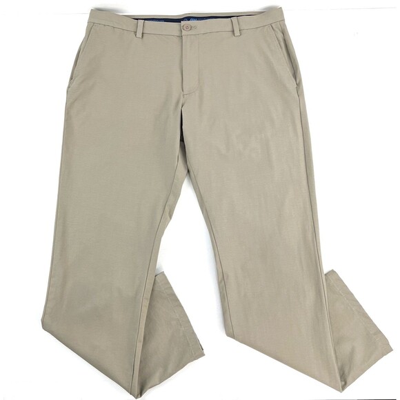 Vineyard Vines Men 38x32 Beige Performance On The Go OTG Pant Golf Original Fit - Picture 1 of 8
